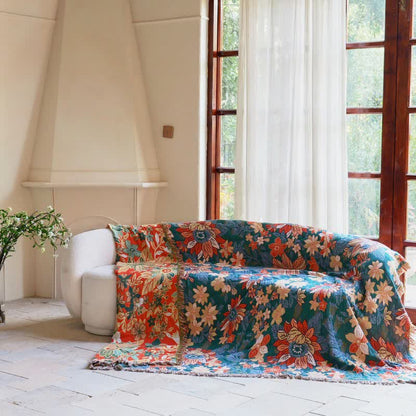 Ownkoti Flourishing Floral Cotton Tassel Blanket - image 4