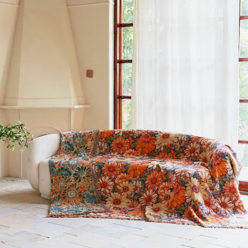 Ownkoti Blooming Sunflower Cotton Tassel Blanket - image 2