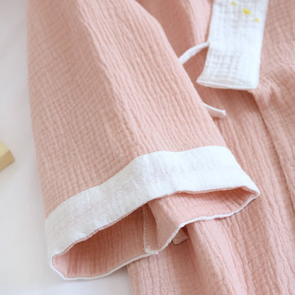 Ownkoti Butterfly Embroidered Cotton Gauze Kimono Loungewear - image 8