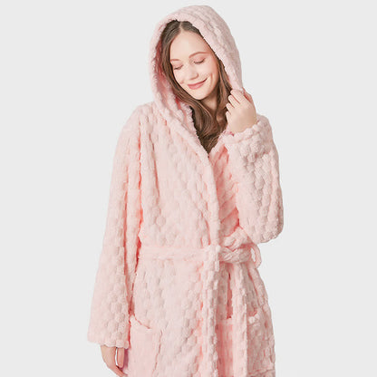 Ownkot Soild Color Unisex Absorbent Hooded Robe - image 5