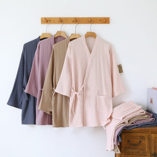 Ownkoti Unisex Minimalist Cotton Gauze Kimono Loungewear - image 0