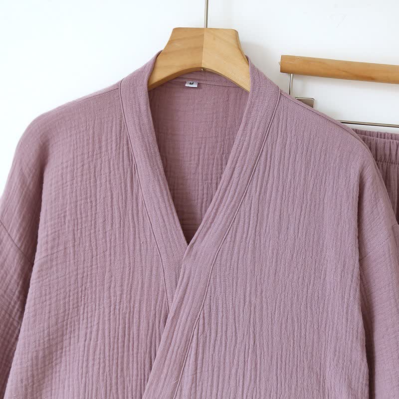 Ownkoti Unisex Minimalist Cotton Gauze Kimono Loungewear - image 5