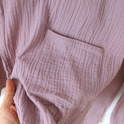 Ownkoti Unisex Minimalist Cotton Gauze Kimono Loungewear - image 9