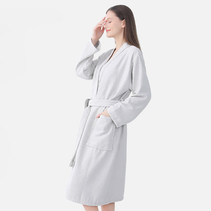 Ownkot Quick-drying Waffle Weave Cotton Spa Bathrobe - image 3