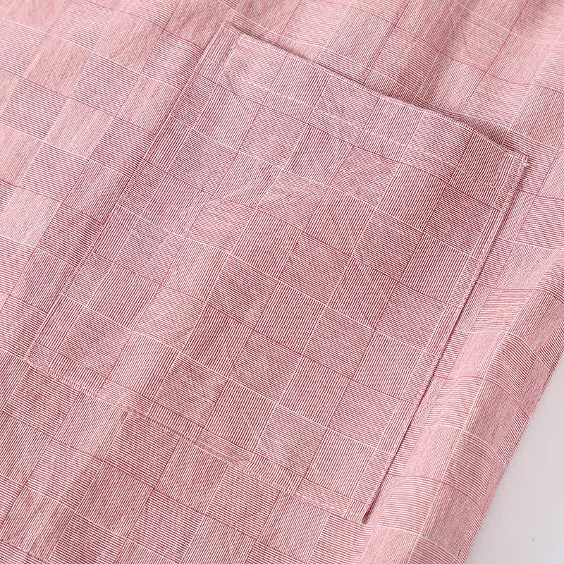 Ownkoti Subtle Plaid Cotton Gauze Kimono Loungewear - image 3