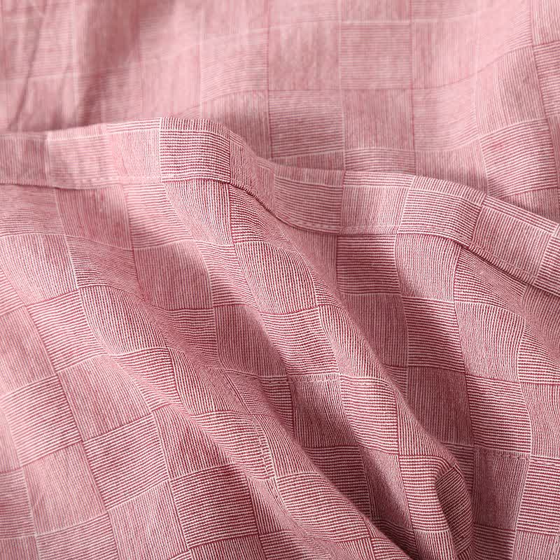 Ownkoti Subtle Plaid Cotton Gauze Kimono Loungewear - image 5