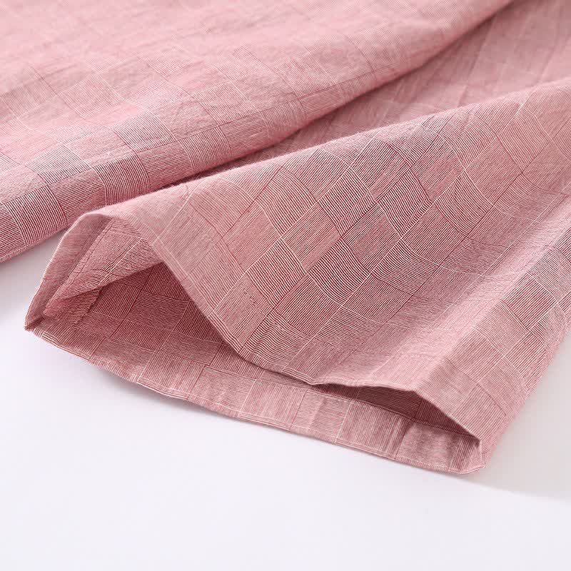 Ownkoti Subtle Plaid Cotton Gauze Kimono Loungewear - image 7