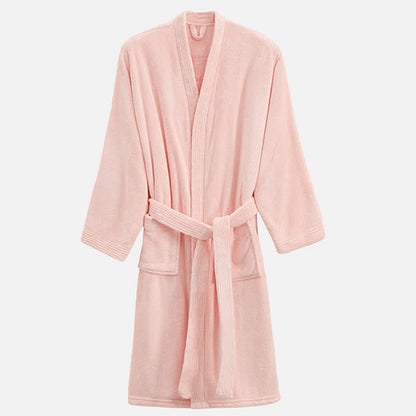 Ownkot Unisex Cozy Hotel & Spa Terry Cloth Robe - Light Pink - XL - image 9