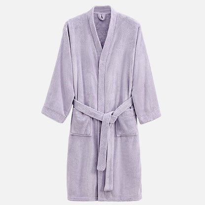 Ownkot Unisex Cozy Hotel & Spa Terry Cloth Robe - Light Purple - XL - image 11