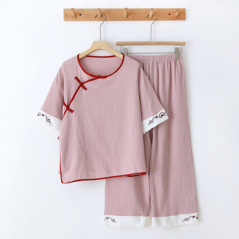 Ownkoti Oriental Style Cotton Gauze Kimono Loungewear - image 4