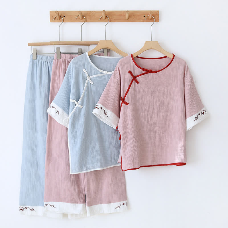 Ownkoti Oriental Style Cotton Gauze Kimono Loungewear - image 0