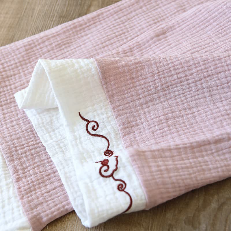 Ownkoti Oriental Style Cotton Gauze Kimono Loungewear - image 13