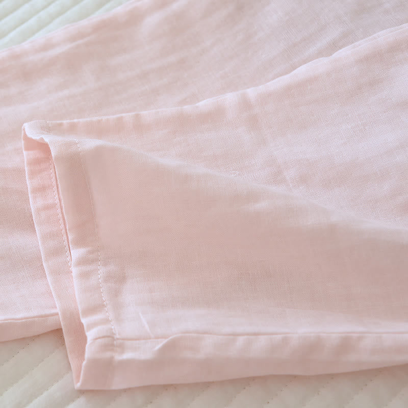 Ownkoti Floral Embroidery Cotton Gauze Kimono Loungewear - image 11