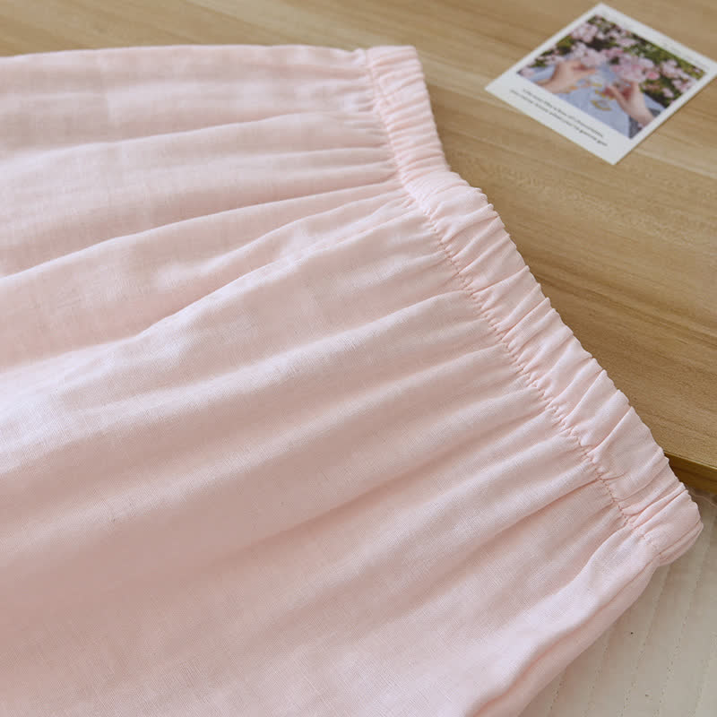 Ownkoti Floral Embroidery Cotton Gauze Kimono Loungewear - image 9