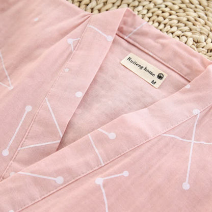 Ownkoti Couple Matching Line Cotton Kimono Loungewear - image 4