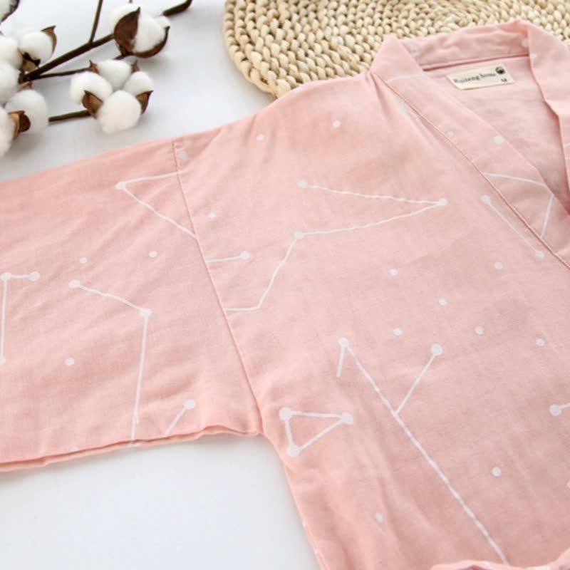 Ownkoti Couple Matching Line Cotton Kimono Loungewear - image 5