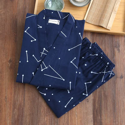 Ownkoti Couple Matching Line Cotton Kimono Loungewear - image 10