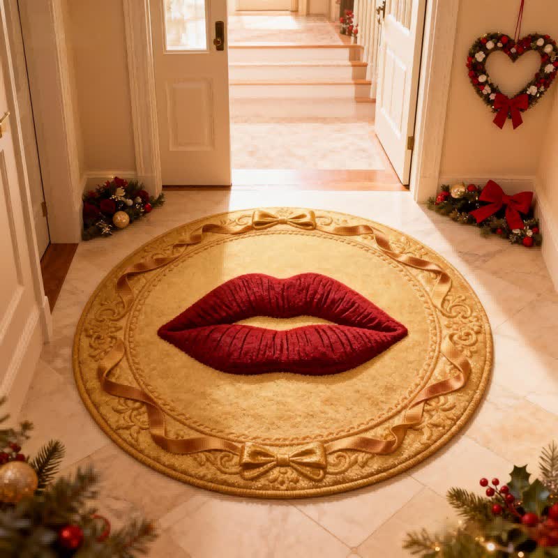 Ownkoti Red Lip 3D Effect Rug - image 1