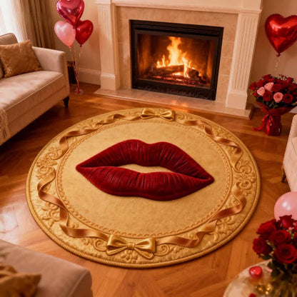 Ownkoti Red Lip 3D Effect Rug - image 2