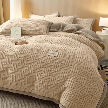 Ownkoti Stripe Knot Textured Plush Bedding Set - image 4