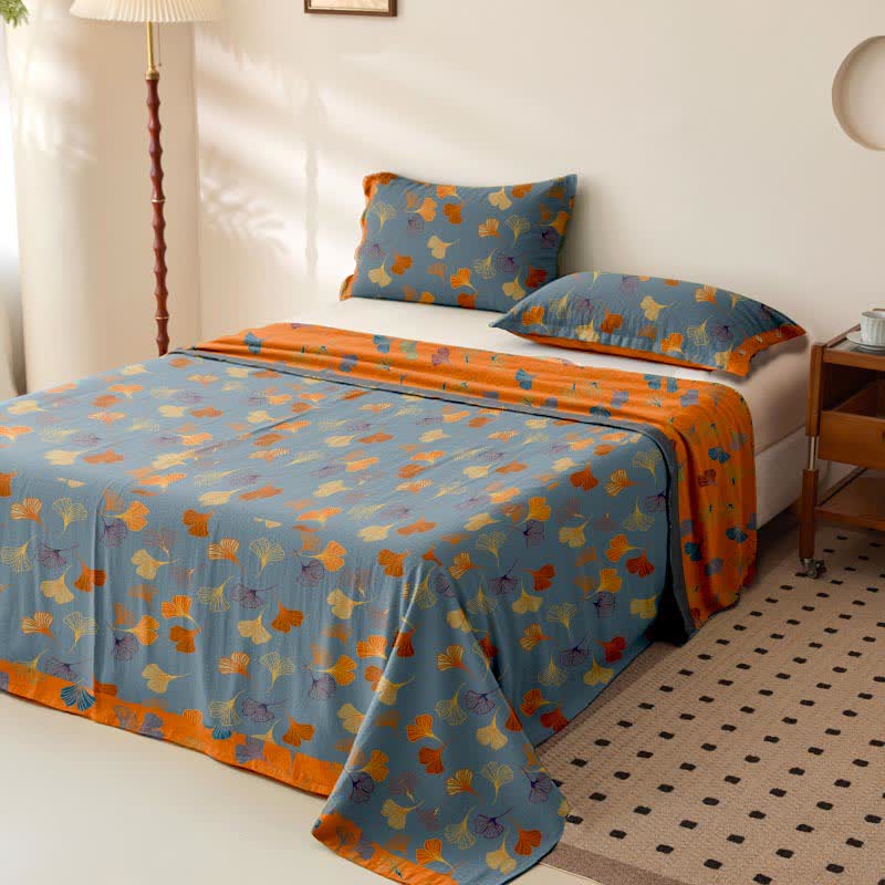 Ownkoti Ginkgo Biloba Cotton Jacquard Sheet Bedspread - image 1