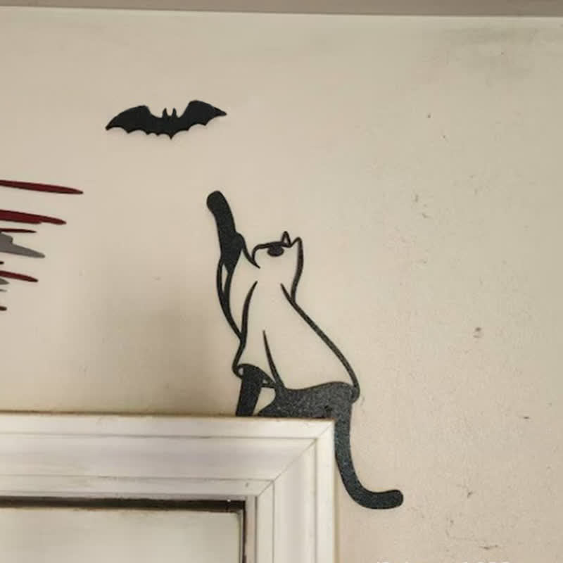 Ownkoti Bat Black Cat Door Frame Decor - image 2