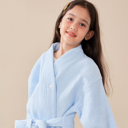 Ownkoti Solid Waffle Weave Cotton Child Bathrobe - image 10