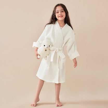 Ownkoti Solid Waffle Weave Cotton Child Bathrobe - image 1