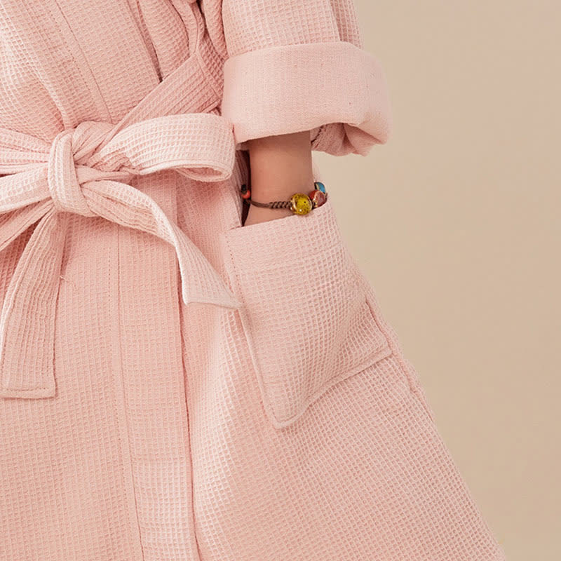 Ownkoti Solid Waffle Weave Cotton Child Bathrobe - image 7