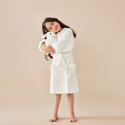 Ownkoti Solid Waffle Weave Cotton Child Bathrobe - image 3