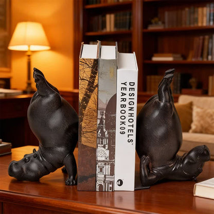 Ownkoti Resin Hippo Bookend Decorative Book Holder  - image 3