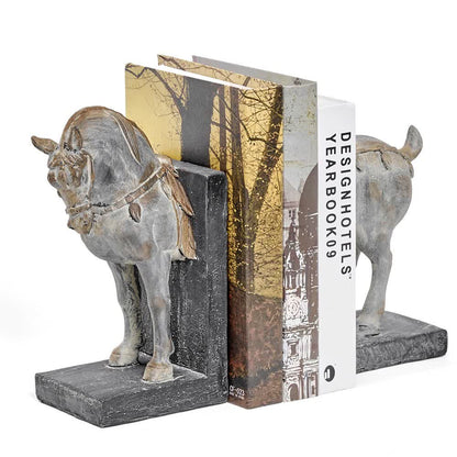 Ownkoti Horse Sculptures Distressed Resin Decorative Bookend - image 6