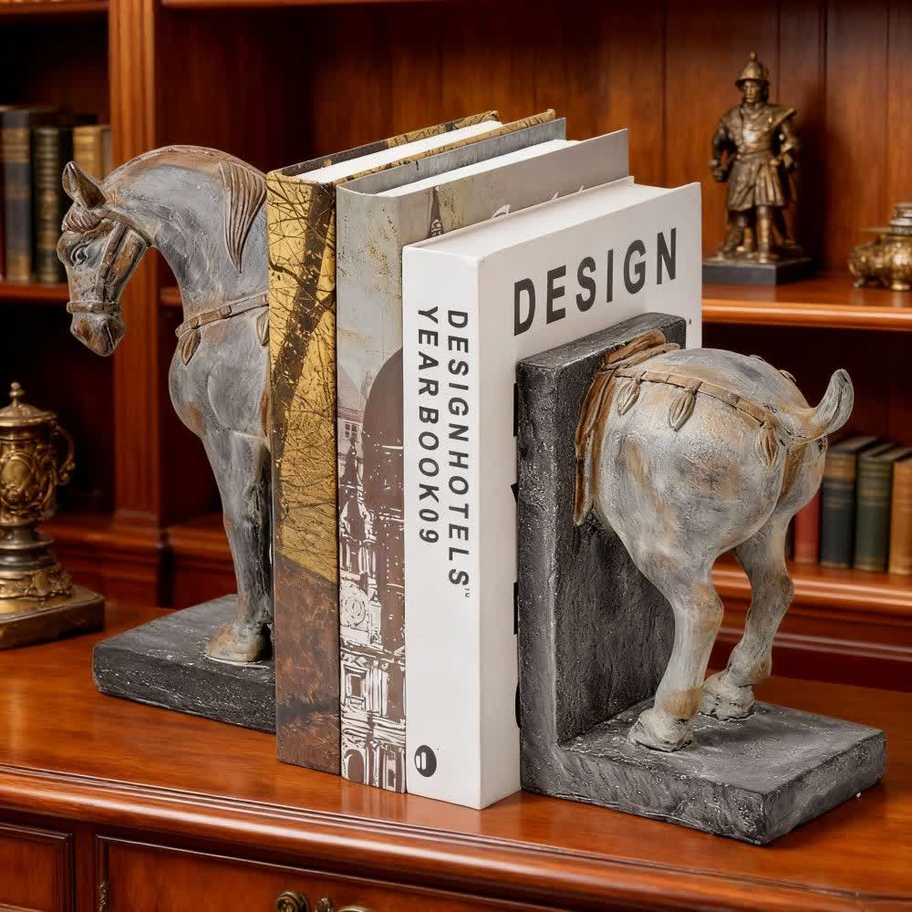 Ownkoti Horse Sculptures Distressed Resin Decorative Bookend - image 3