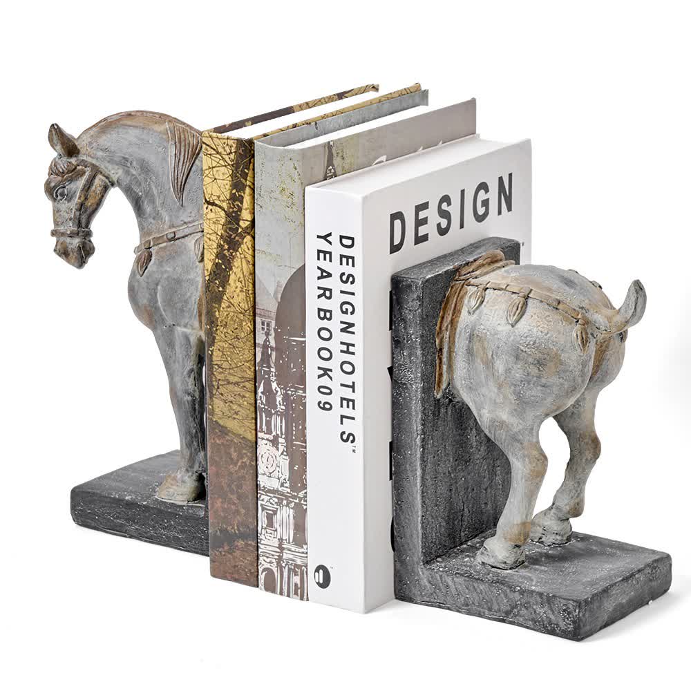 Ownkoti Horse Sculptures Distressed Resin Decorative Bookend - image 7