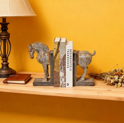 Ownkoti Horse Sculptures Distressed Resin Decorative Bookend - image 2