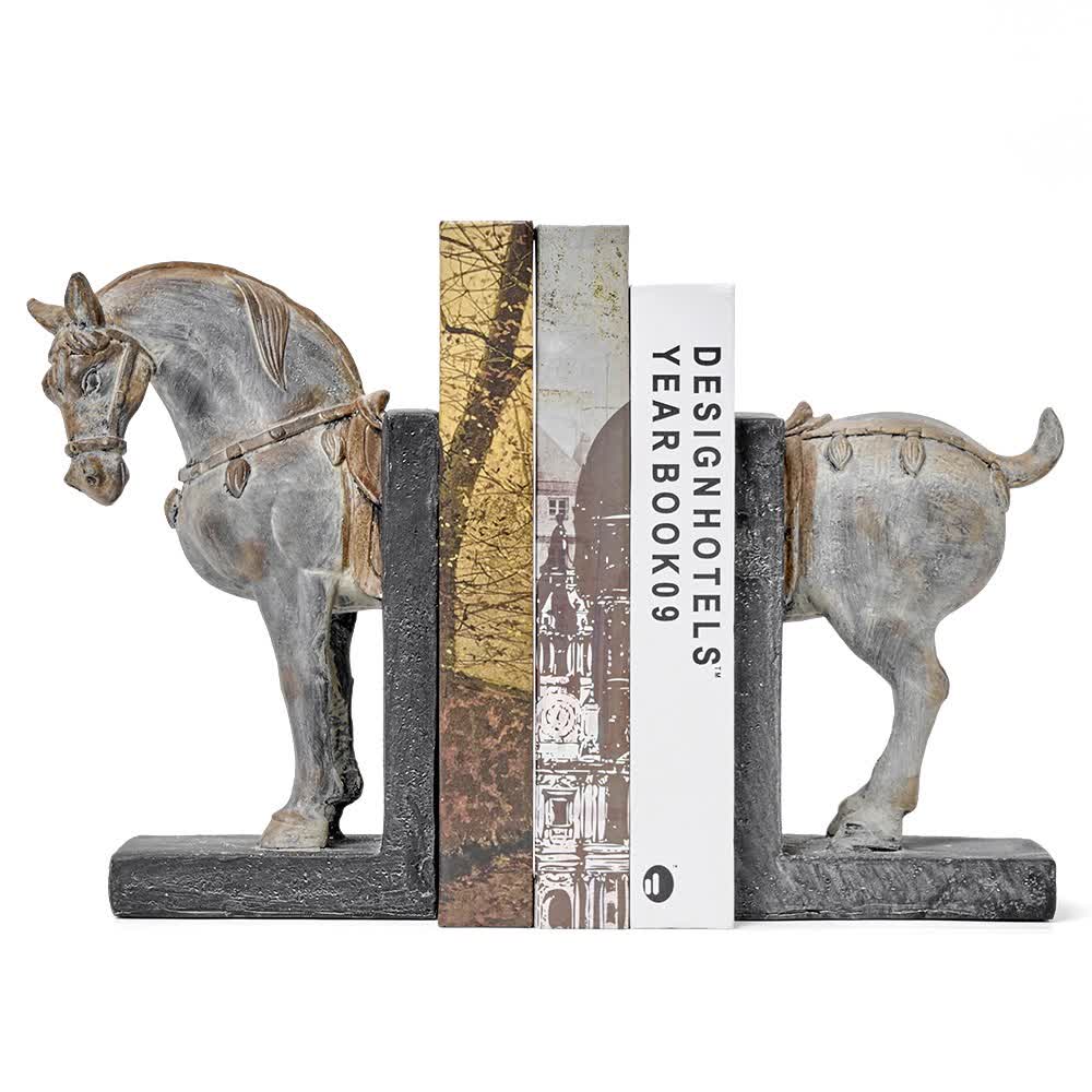 Ownkoti Horse Sculptures Distressed Resin Decorative Bookend - image 8