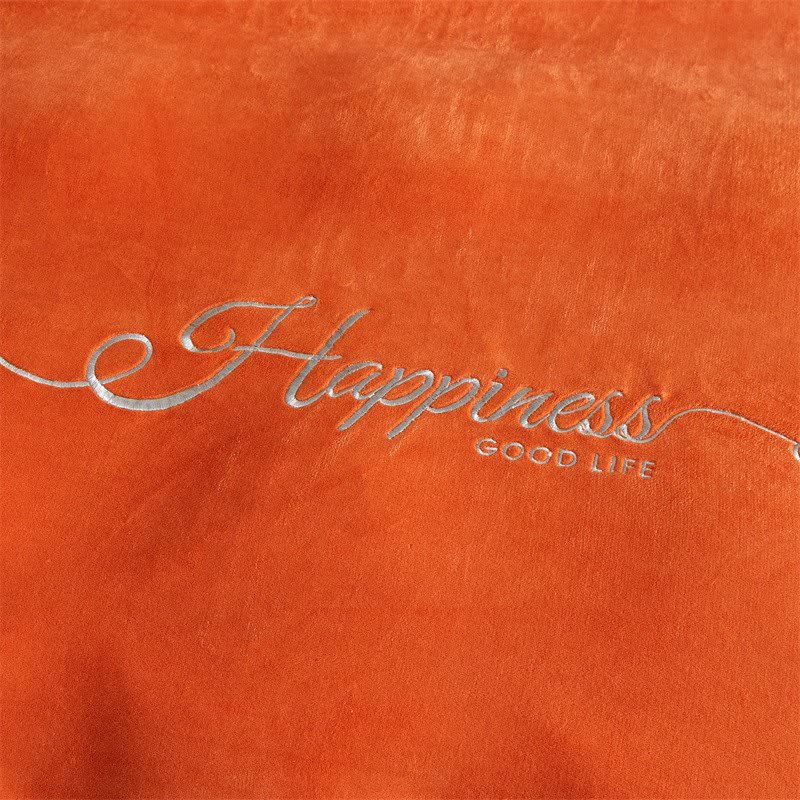 Ownkoti Happiness Embroidered Plush Bedding Set(4PCS) - image 4