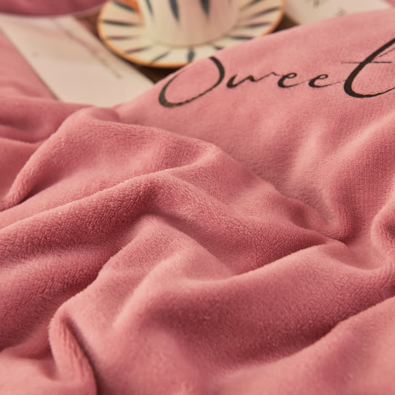 Ownkoti Sweet Home Printed Plush Bedding Set(4PCS) - image 4