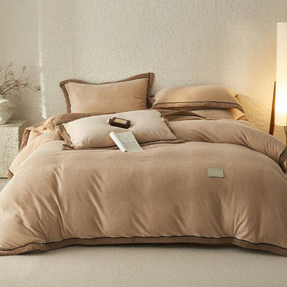 Ownkoti Waffle Textured  Reversible Plush Bedding Set(4PCS) - image 14