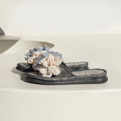 Ownkoti Chiffon Floral Linen House Slippers - image 9