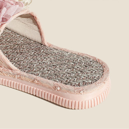 Ownkoti Chiffon Floral Linen House Slippers - image 6