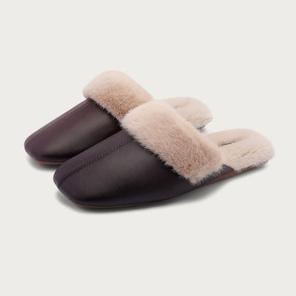 Ownkoti Simple Solid Plush House Slippers - Dark Coffee - 2XL - image 11