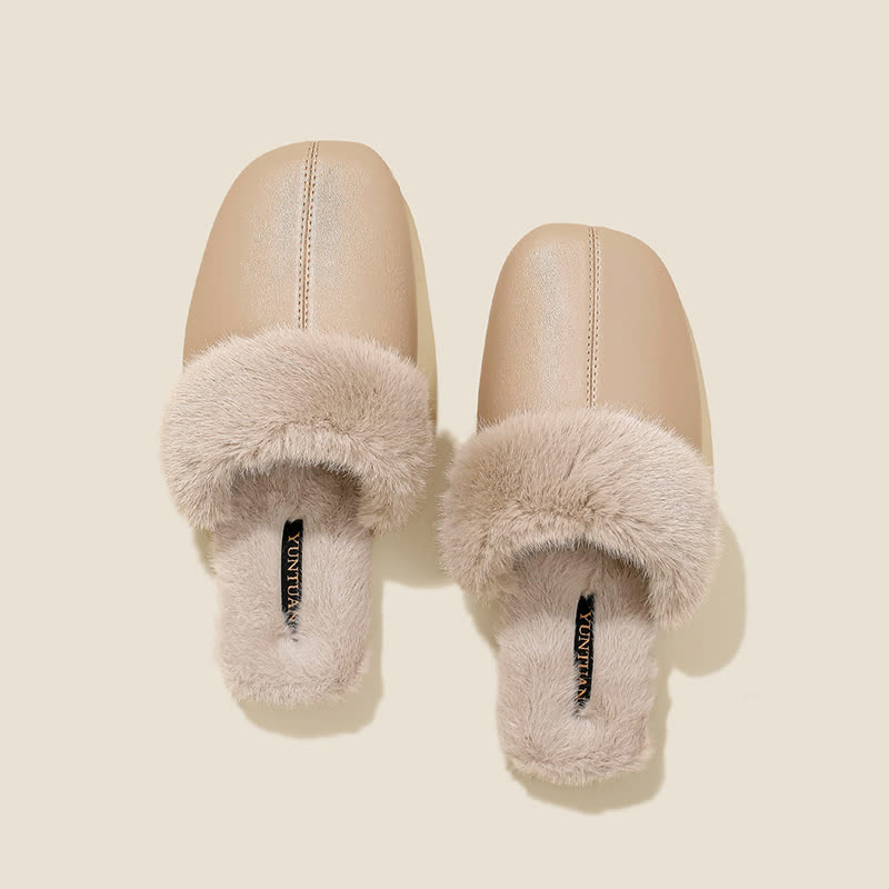 Ownkoti Simple Solid Plush House Slippers - image 5