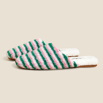 Ownkoti Striped Plush Warm House Slippers - image 8