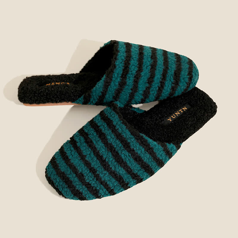 Ownkoti Striped Plush Warm House Slippers - image 10