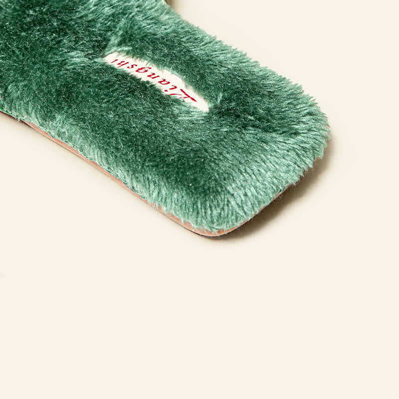 Ownkoti Retro Floral Embroidered Plush House Slippers - image 6