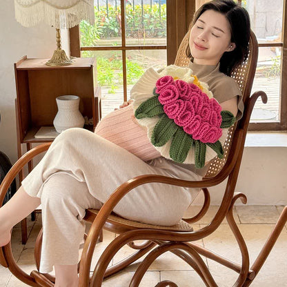 Ownkoti Rose Bouquet Pillow Blanket 2-in-1 - Rose Red - Flower 8"W x 23"L + Blanket 47"W x 63"L - image 10