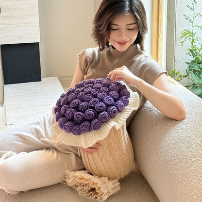 Ownkoti Rose Bouquet Pillow Blanket 2-in-1 - Purple - Flower 8"W x 23"L + Blanket 47"W x 63"L - image 9