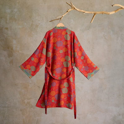 Ownkoti Romantic Rose Cotton Gauze Kimono Robe - image 1