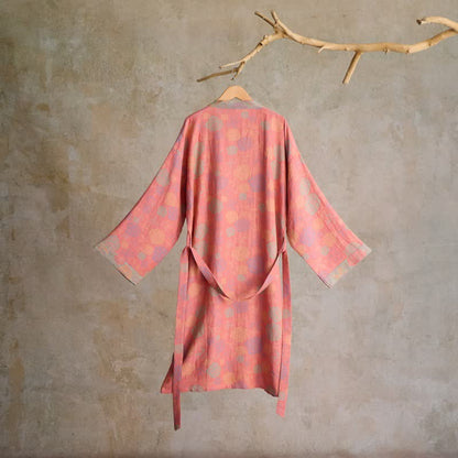 Ownkoti Romantic Rose Cotton Gauze Kimono Robe - image 9